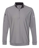 Adidas Performance Textured Quarter-Zip Pullover A295 GREY THREE Pocket