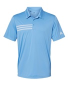 Adidas 3-Stripes Chest Polo A324 LUCKY BLUE/ WHITE Pocket