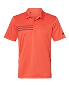 Adidas 3-Stripes Chest Polo A324 BLAZE ORANGE/ BLACK Pocket
