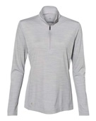 Adidas Women's Lightweight Mlange Quarter-Zip Pullover A476 MID GREY MELANGE Pocket