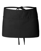 Q-Tees Waist Apron With Pockets Q2115 BLACK Front