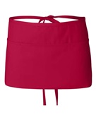 Q-Tees Waist Apron With Pockets Q2115 RED Front