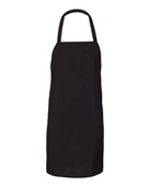 Q-Tees Bib Apron Q4010 BLACK Front