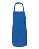 Q-Tees Bib Apron Q4010 ROYAL Front