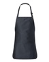 Q-Tees Full-Length Apron With Pouch Pocket Q4250 NAVY Front