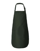 Q-Tees Full-Length Apron With Pockets Q4350 FOREST Front