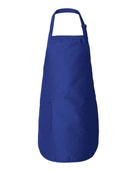 Q-Tees Full-Length Apron With Pockets Q4350 ROYAL Front