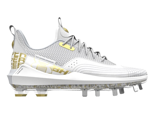 Under Armour 3025582-101 Men\'s 13.5 M Harper 7 Metal Low ST Baseball Cleats NEW Under Armour Harper 7 Low ST Baseball Metal Cleats Size  main image 4
