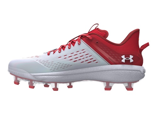 Under Armour Mens Size 15 Red & White Yard Low MT TPU Baseball Cleats Athletic Under Armour Men main image 3