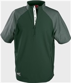 Rawlings Youth Color Sync Short Sleeve Cage Jacket YCSSSJ2 DARK GREEN Pocket