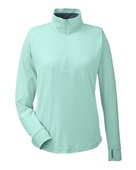 Nautica Ladies' Saltwater Quarter-Zip Pullover N17925 COOL MINT Pocket
