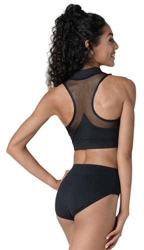 Danshuz Womens Girls Dance Brief BLACK Back