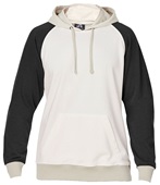J America Adult Vintage Tricolor Hoodie 8886 ANTIQUE WHITE-BLACK Front