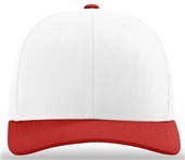 Richardson 112 Twill Mesh Snapback Trucker Caps WHITE/RED (COMBO) Front
