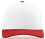 Richardson 112 Twill Mesh Snapback Trucker Caps WHITE/RED (COMBO) Front