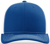 Richardson 112 Twill Mesh Snapback Trucker Caps ROYAL/WHITE (SPLIT) Front