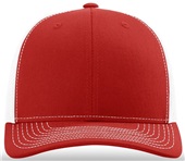 Richardson 112 Twill Mesh Snapback Trucker Caps RED/WHITE (SPLIT) Front