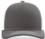 Richardson 112 Twill Mesh Snapback Trucker Caps CHARCOAL/WHITE (SPLIT) Front