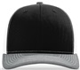 Richardson 112 Twill Mesh Snapback Trucker Caps BLACK/WHITE/H. GREY (TRI-COLOR) Front
