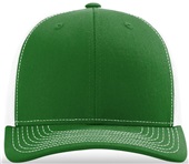 Richardson 112 Twill Mesh Snapback Trucker Caps KELLY/WHITE (SPLIT) Front