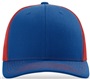 Richardson 112 Twill Mesh Snapback Trucker Caps ROYAL/RED (SPLIT) Front
