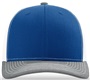 Richardson 112 Twill Mesh Snapback Trucker Caps ROYAL/WHITE/H. GREY (TRI-COLOR) Front
