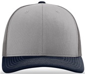 Richardson 112 Twill Mesh Snapback Trucker Caps GREY/CHARCOAL/NAVY (TRI-COLOR) Front