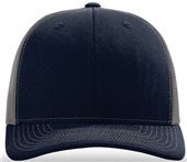 Richardson 112 Twill Mesh Snapback Trucker Caps NAVY/CHARCOAL (SPLIT) Front