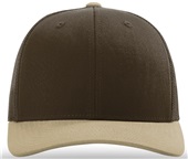 Richardson 112 Twill Mesh Snapback Trucker Caps BROWN/KHAKI (COMBO) Front