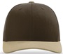 Richardson 112 Twill Mesh Snapback Trucker Caps BROWN/KHAKI (COMBO) Front