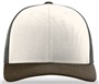 Richardson 112 Twill Mesh Snapback Trucker Caps CREAM/GREY BROWN/BROWN (TRI-COLOR) Front