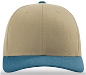 Richardson 112 Twill Mesh Snapback Trucker Caps KHAKI/LEGION BLUE (COMBO) Front