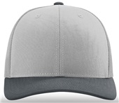 Richardson 112 Twill Mesh Snapback Trucker Caps LIGHT GREY/GUNMETAL (COMBO) Front