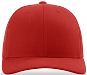 Richardson 112 Twill Mesh Snapback Trucker Caps RED (SOLID) Front