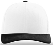 Richardson 112 Twill Mesh Snapback Trucker Caps WHITE/BLACK (COMBO) Front