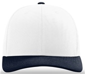 Richardson 112 Twill Mesh Snapback Trucker Caps WHITE/NAVY (COMBO) Front