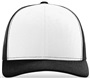 Richardson 112 Twill Mesh Snapback Trucker Caps WHITE/BLACK (ALTERNATE) Front