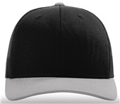 Richardson 112 Twill Mesh Snapback Trucker Caps BLACK/GREY (COMBO) Front