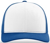 Richardson 112 Twill Mesh Snapback Trucker Caps WHITE/ROYAL (ALTERNATE) Front
