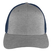 Richardson 110 Mesh Back Flexfit Caps (STAND.) HEATHER GREY CROWN & VISOR/NAVY BACK Front