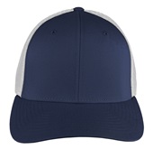 Richardson 110 Mesh Back Flexfit Caps (STAND.) NAVY CROWN & VISOR/WHITE BACK Front