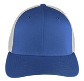 Richardson 110 Mesh Back Flexfit Caps (STAND.) ROYAL CROWN & VISOR/WHITE BACK Front