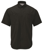 Paragon Adult Hatteras Woven Short Sleeve Performance Fishing Shirt 700 BLACK Pocket