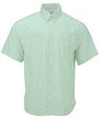 Paragon Adult Hatteras Woven Short Sleeve Performance Fishing Shirt 700 MINT GREEN Pocket