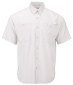 Paragon Adult Hatteras Woven Short Sleeve Performance Fishing Shirt 700 WHITE Pocket