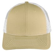 EPS101 Twill Mesh Adjustable SnapBack Baseball Trucker Caps KHAKI/WHITE Front