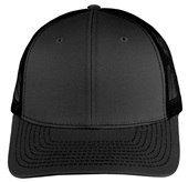 EPS101 Twill Mesh Adjustable SnapBack Baseball Trucker Caps BLACK Front