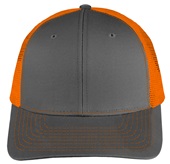 EPS101 Twill Mesh Adjustable SnapBack Baseball Trucker Caps CHARCOAL/ORANGE Front