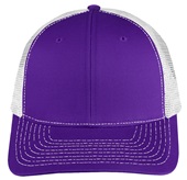EPS101 Twill Mesh Adjustable SnapBack Baseball Trucker Caps PURPLE/WHITE Front