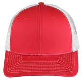 EPS101 Twill Mesh Adjustable SnapBack Baseball Trucker Caps RED/WHITE Front